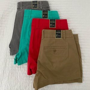 J Crew Chino Short 4 Pairs NWT